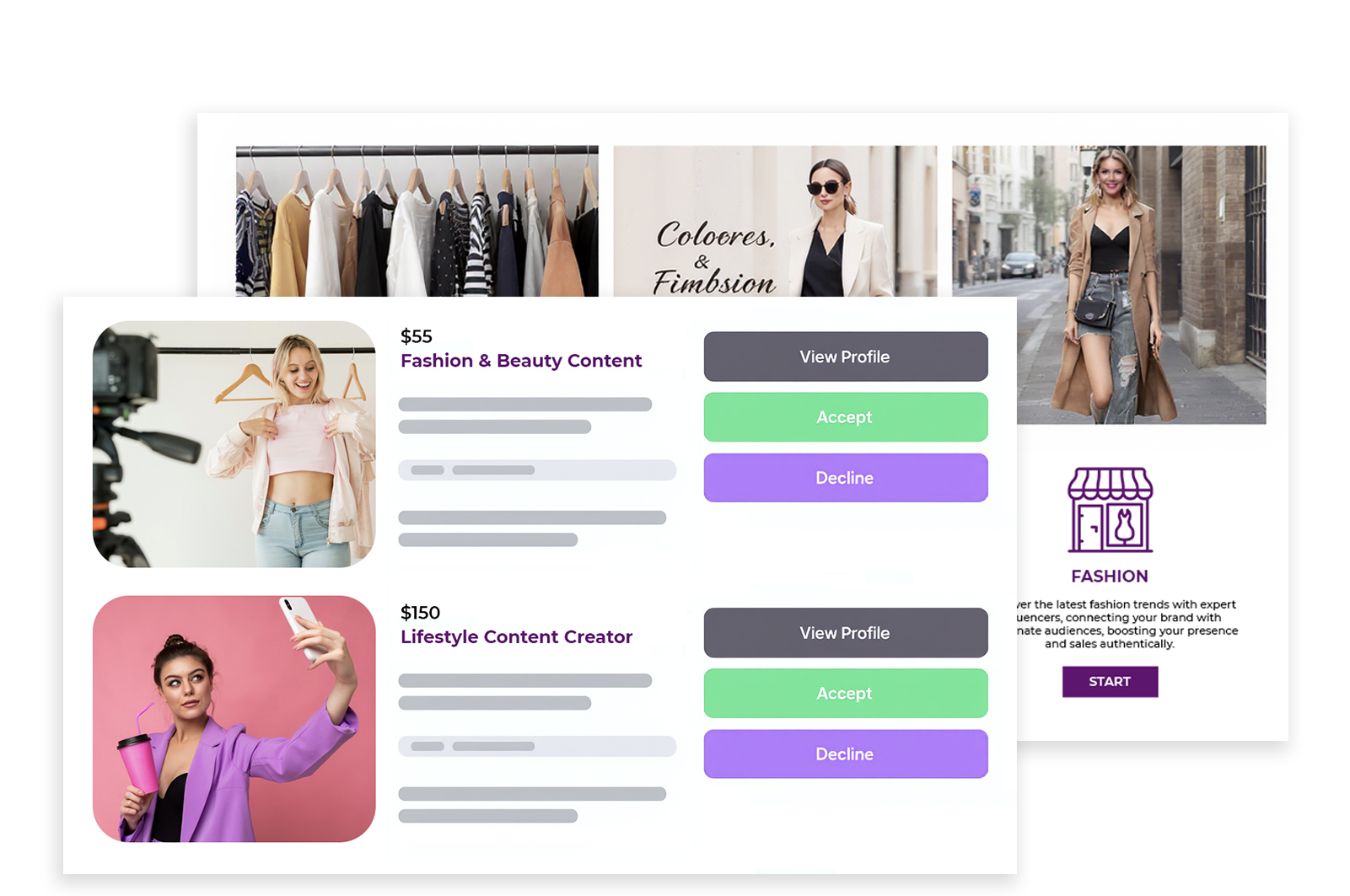 Influencer marketplace