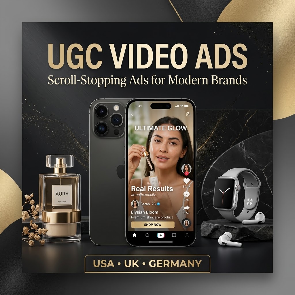 Premium UGC Video Ads for US, UK & German Brands — campaign brief on Vicomma
