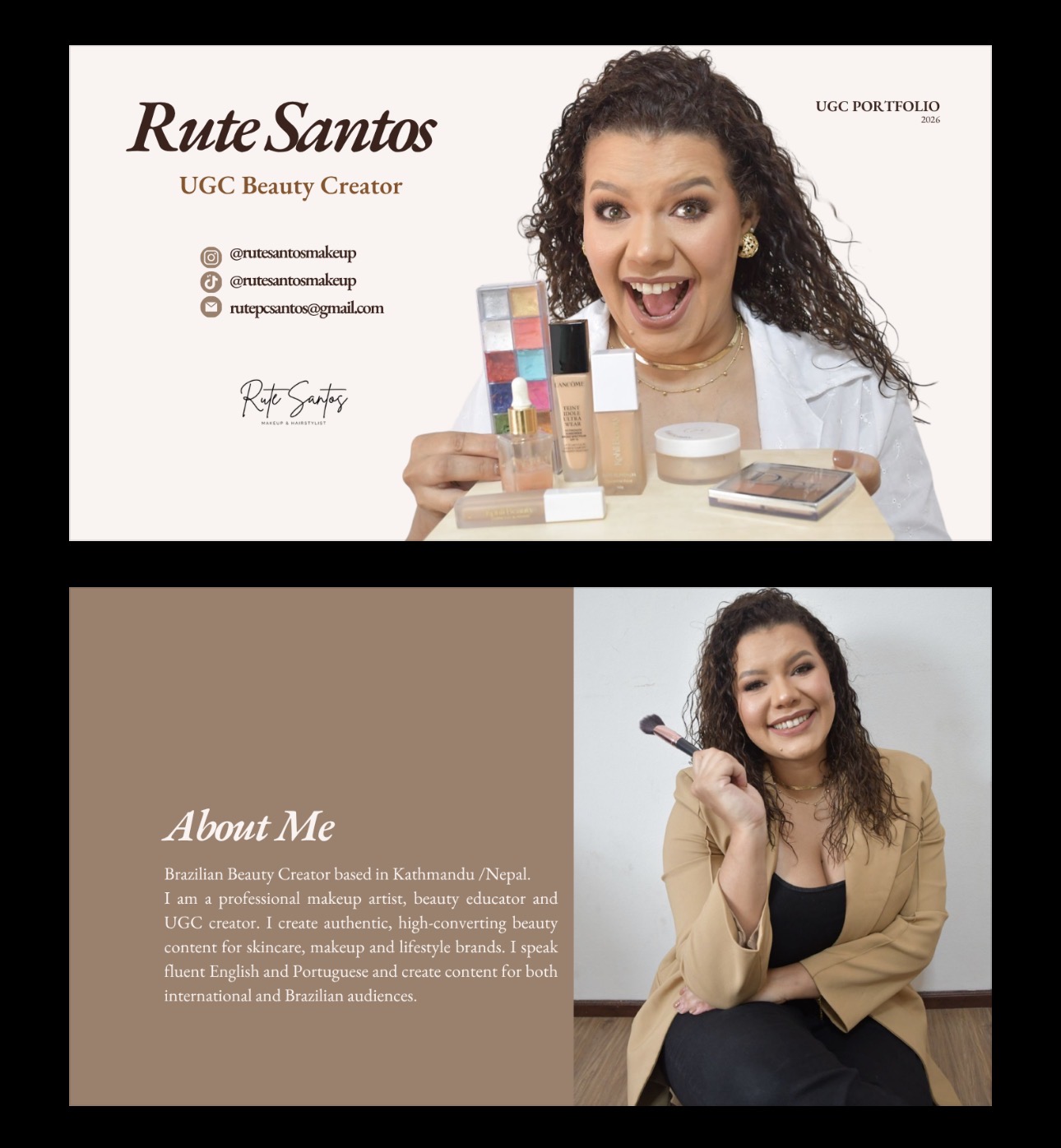 Brazilian Beauty Creator based in Nepal,  I am a professional makeup arti