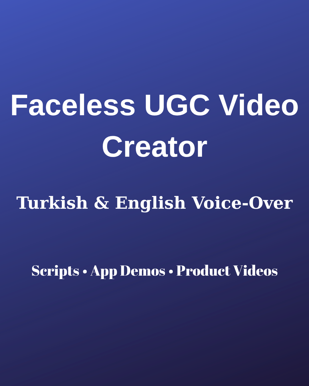 Faceless UGC Videos for Apps, SaaS & Products — Bilingual Voice-Over
