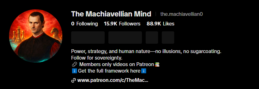 themachiavellianmind — new content creator on Vicomma